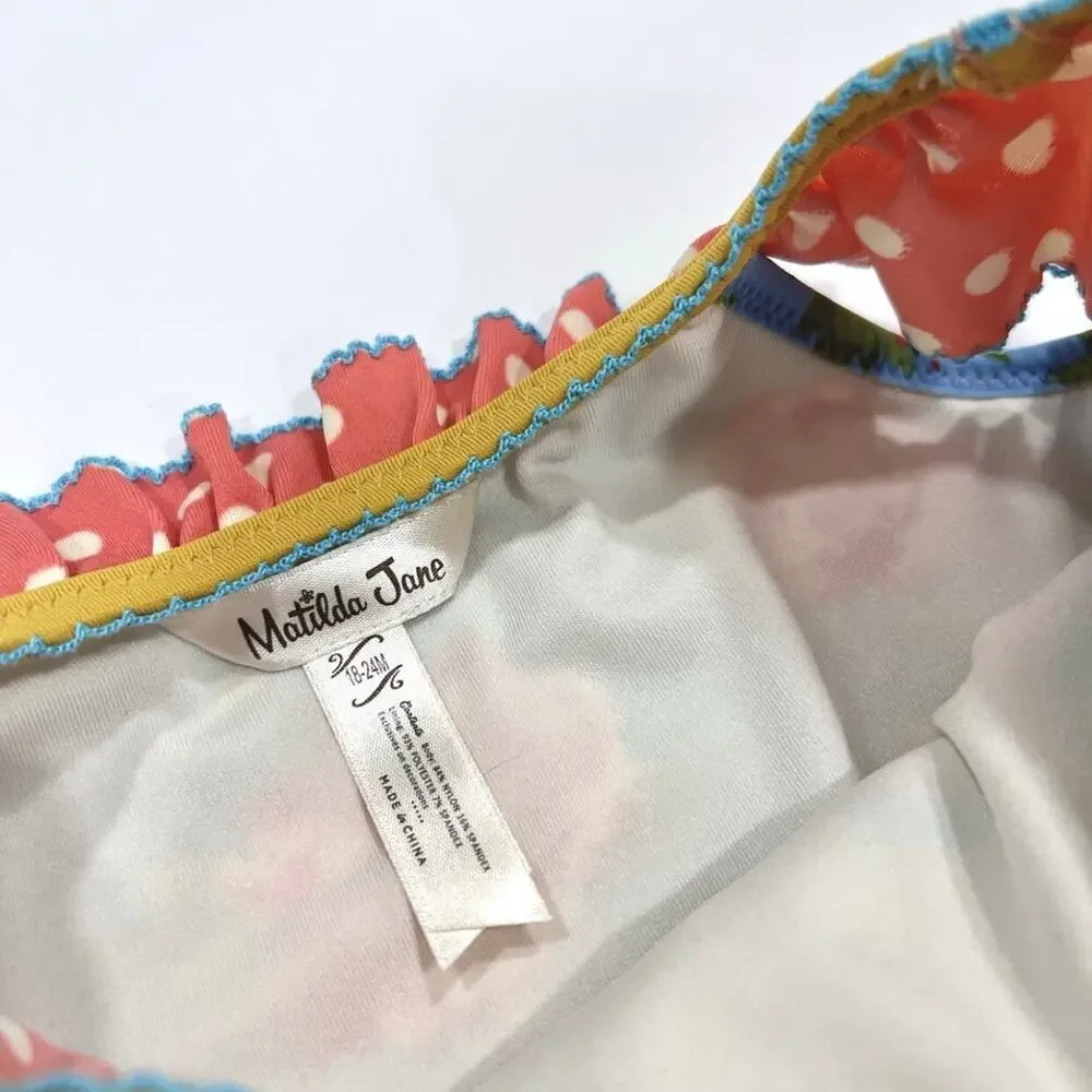 Matilda Jane Baby Shark Floral Print One Piece Swimsuit